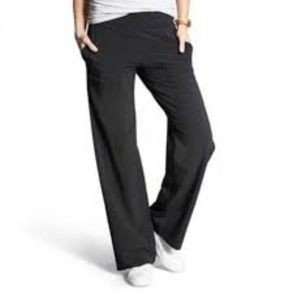 Athleta Chelsea Wide Leg Pants Black Size 4 Lounge Athleisure - Picture 3 of 9